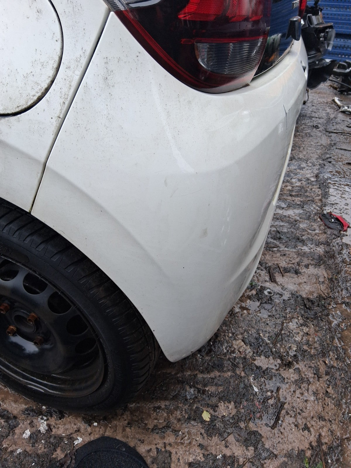 2019 PEUGEOT 108 3 DOOR MK2 COMPLETE REAR BUMPER SOLID WHITE KWD