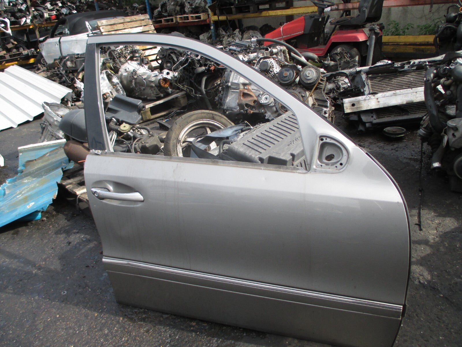 MERCEDES BENZ E CLASS W211 2003 OSF DRIVER SIDE FRONT BARE DOOR SILVER