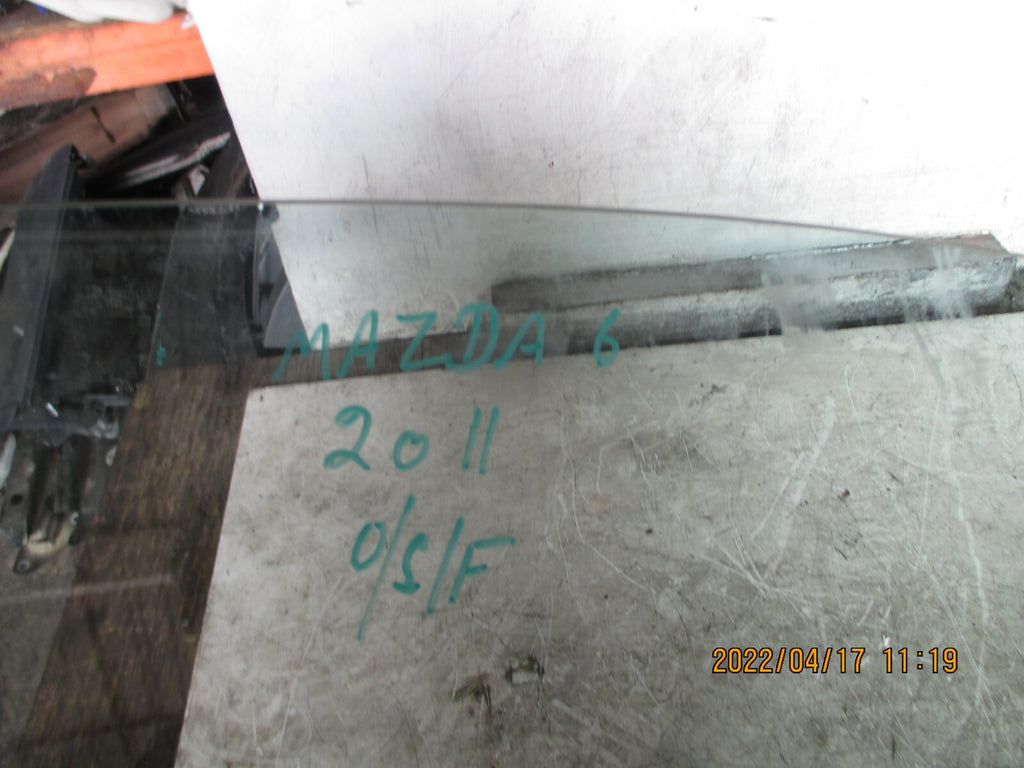 MAZDA 6 2011 MK2 OSF FRONT DRIVER SIDE WINDOW GLASS