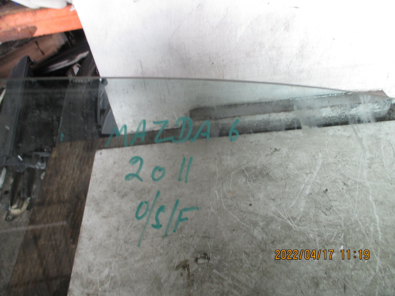 MAZDA 6 2011 MK2 OSF FRONT DRIVER SIDE WINDOW GLASS