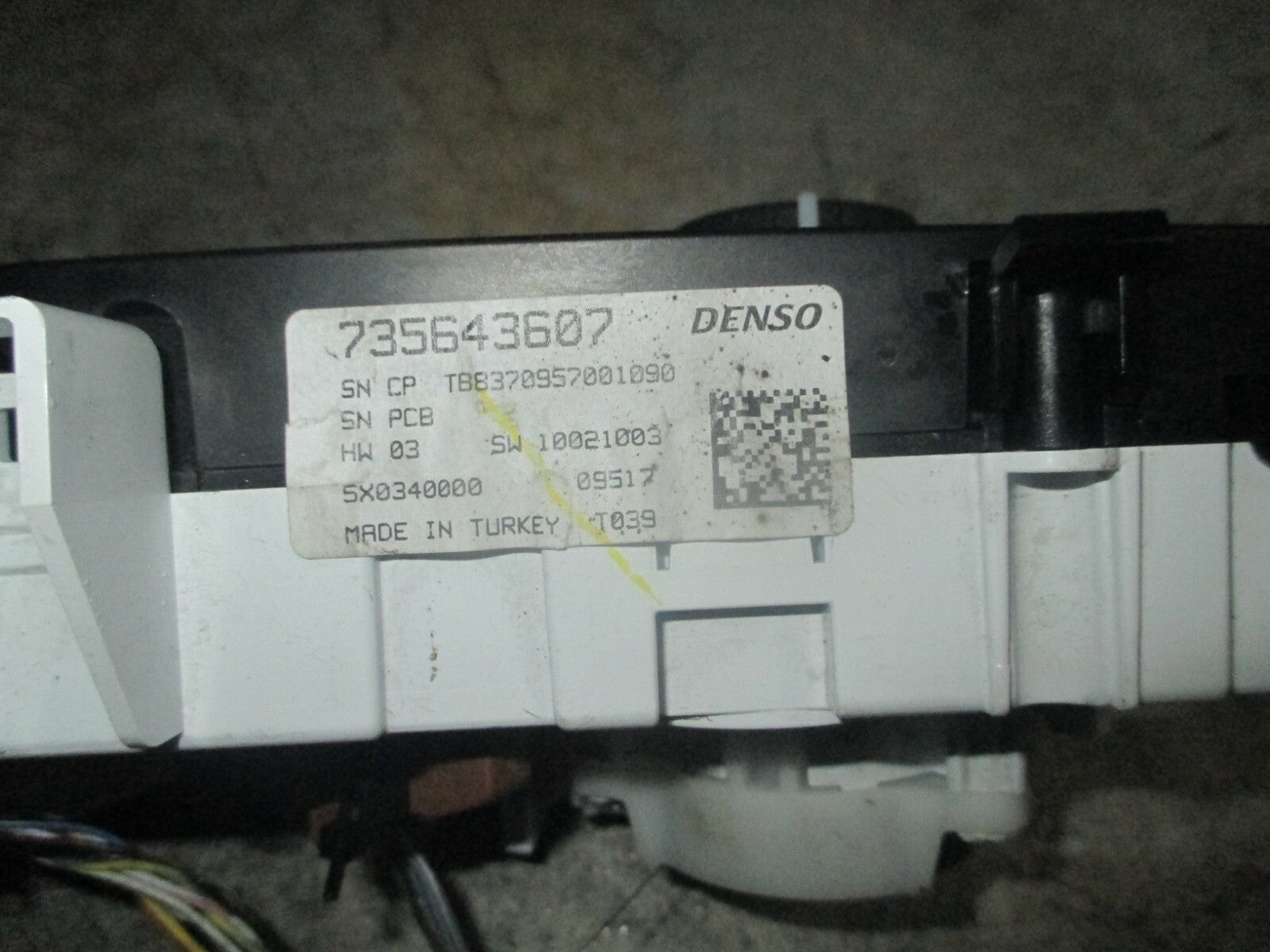 FIAT TIPO 2017 HEATER AC CLIMATE CONTROL SWITCH 735643607