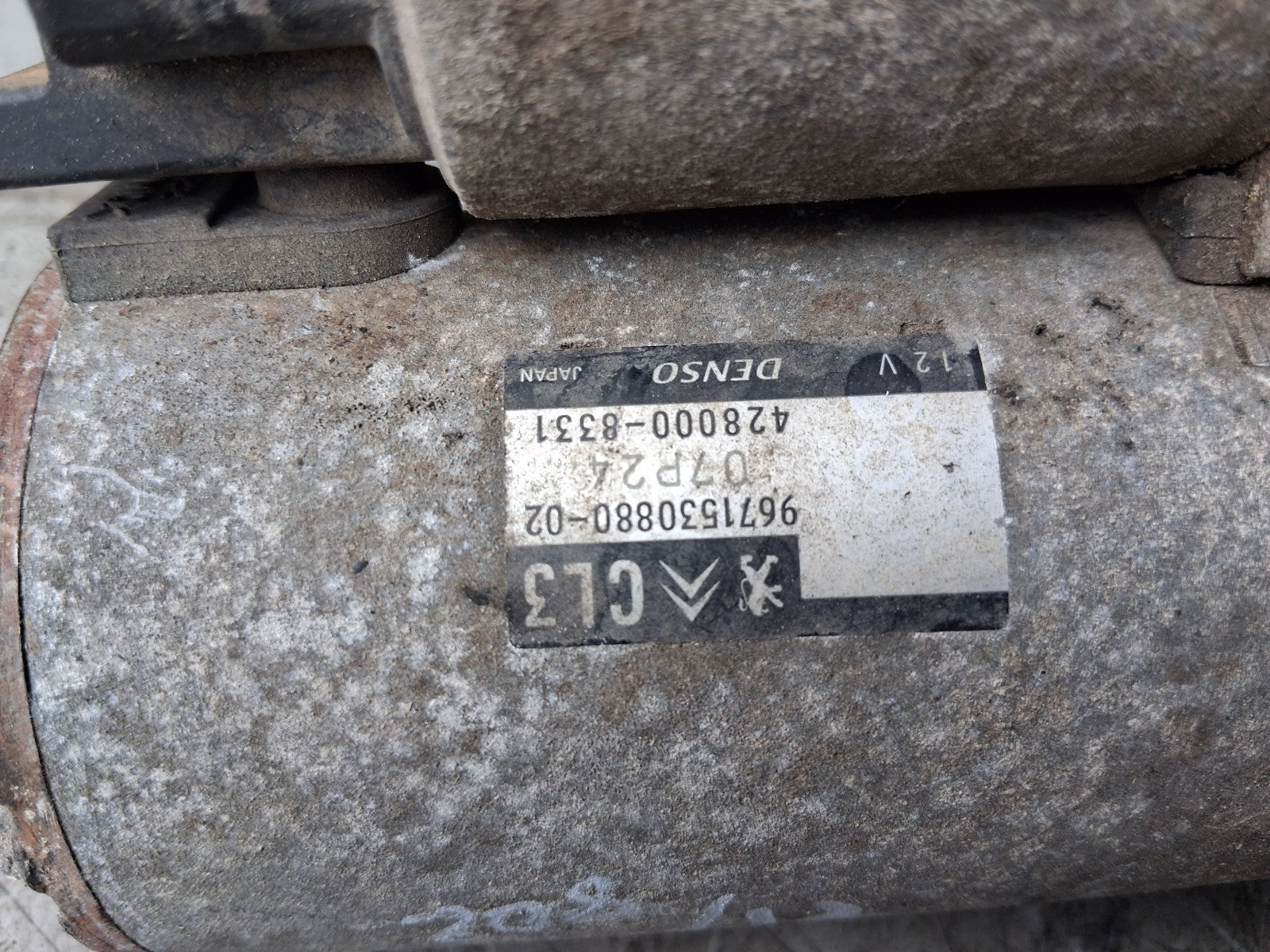 2012 PEUGEOT 208 1.2 PETROL STARTER MOTOR 9671530880