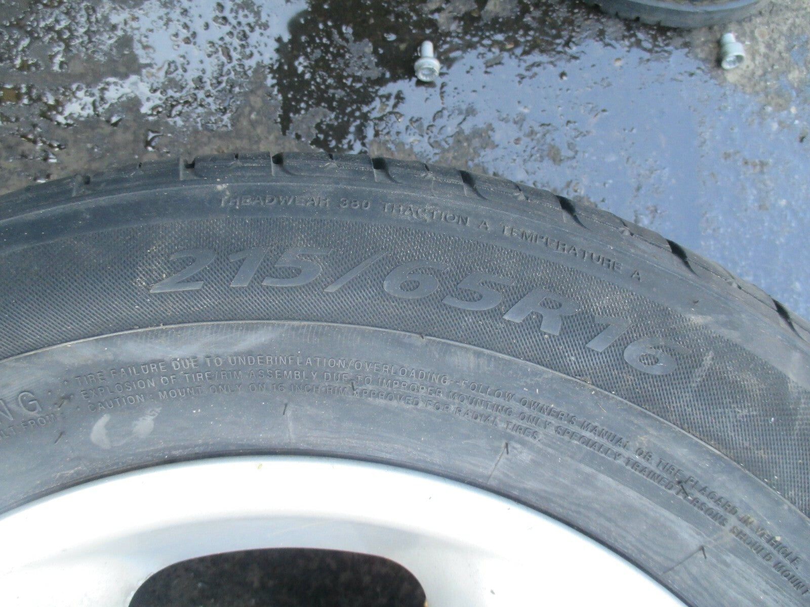 LANDROVER FREELANDER L314 MK1 2004 WHEEL AND TYRE 215 65 16