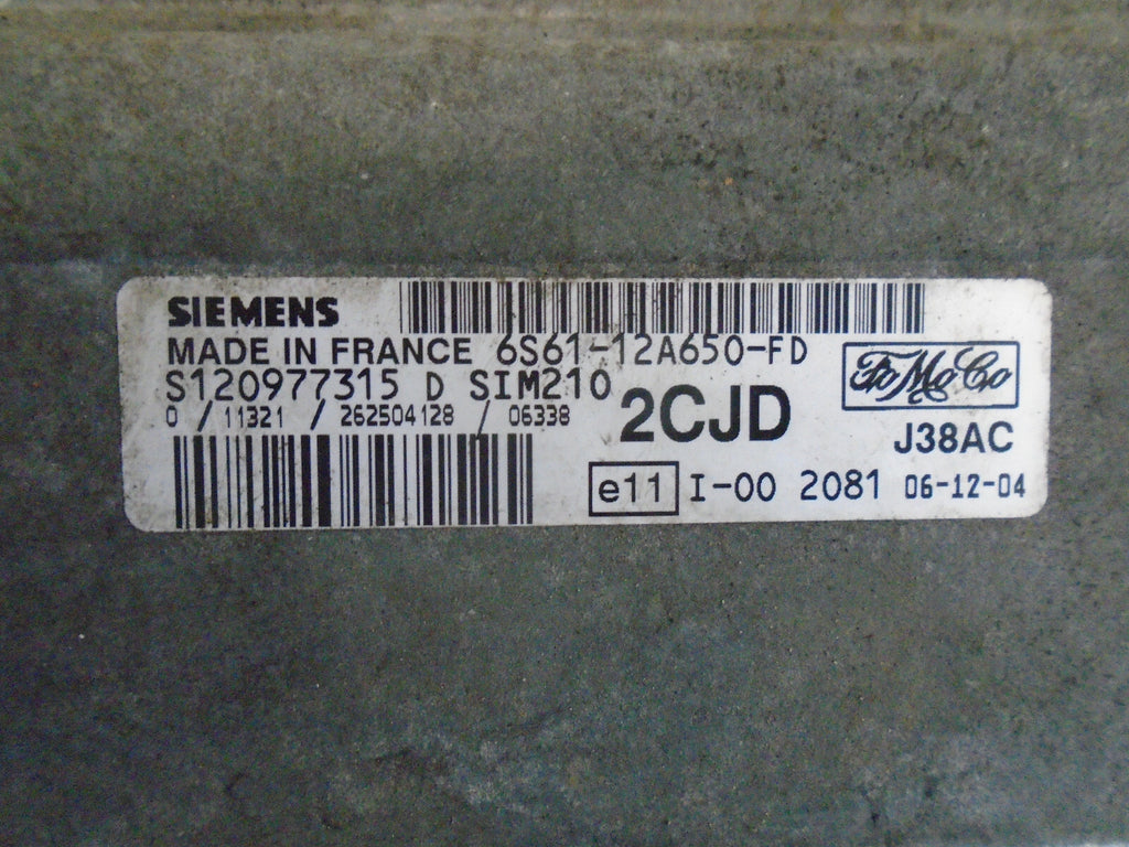 FORD FIESTA 2007 MK5 ENGINE ECU 6S6112A650