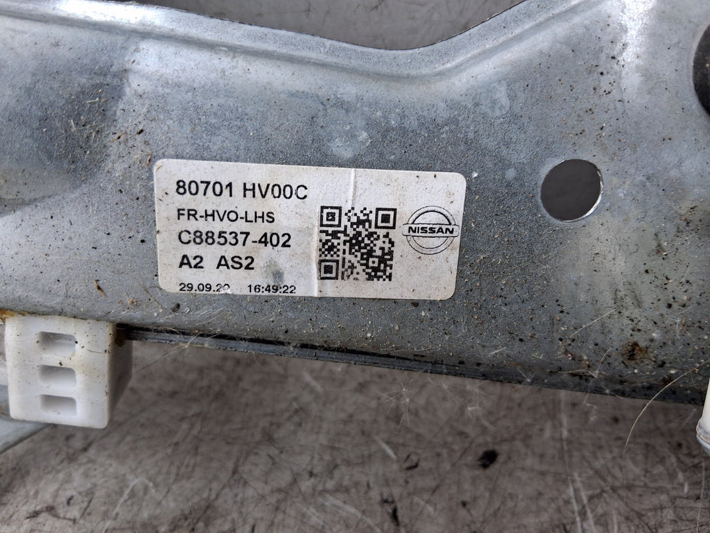 2020 NISSAN QASHQAI J11 MK2 OSR DRIVER SIDE WINDOW MOTOR REGULATOR 80701HV00C