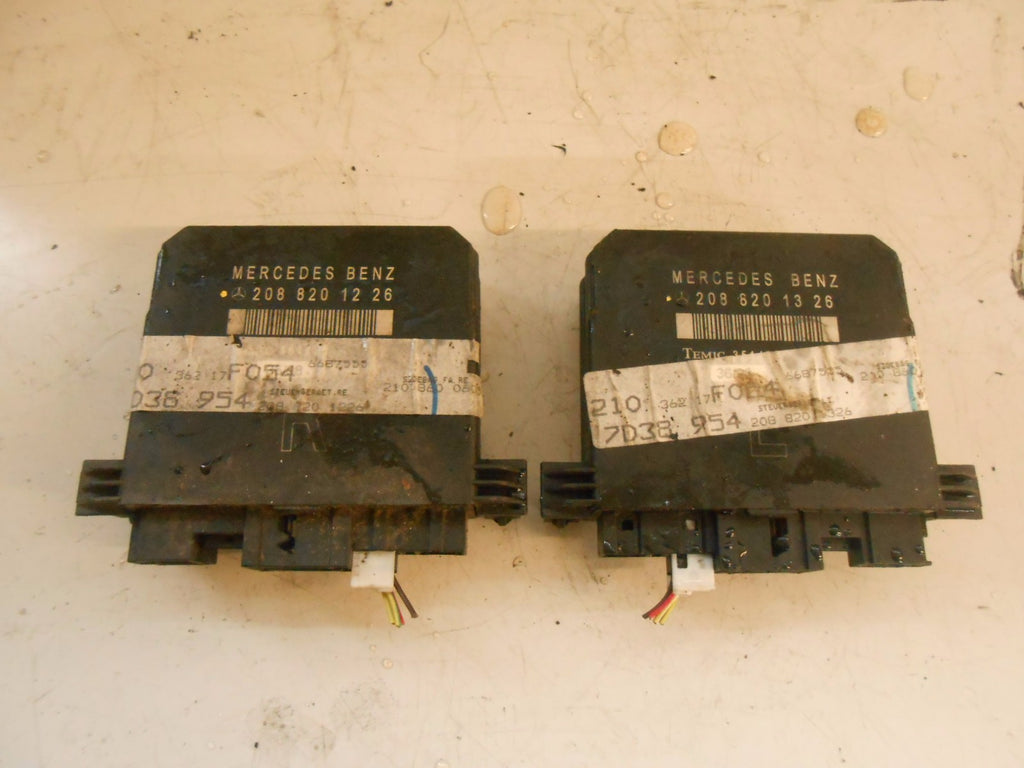 MERCEDES E CLASS W210 2000 OSF & NSF DRIVER & PASSENGER FRONT DOOR MODULES PAIR
