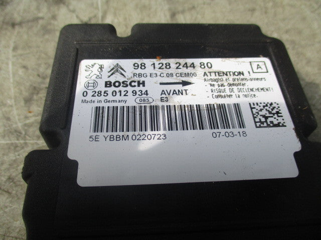 2018 CITROEN CACTUS C4 MK1 ECU AIRBAG CONTROL MODULE 9812824480