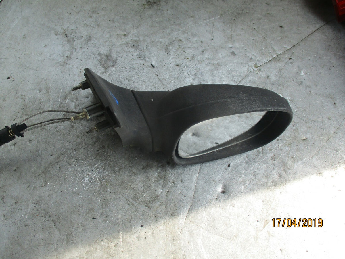 RENAULT CLIO MK1 OS DRIVER SIDE MANUAL WING MIRROR BLACK