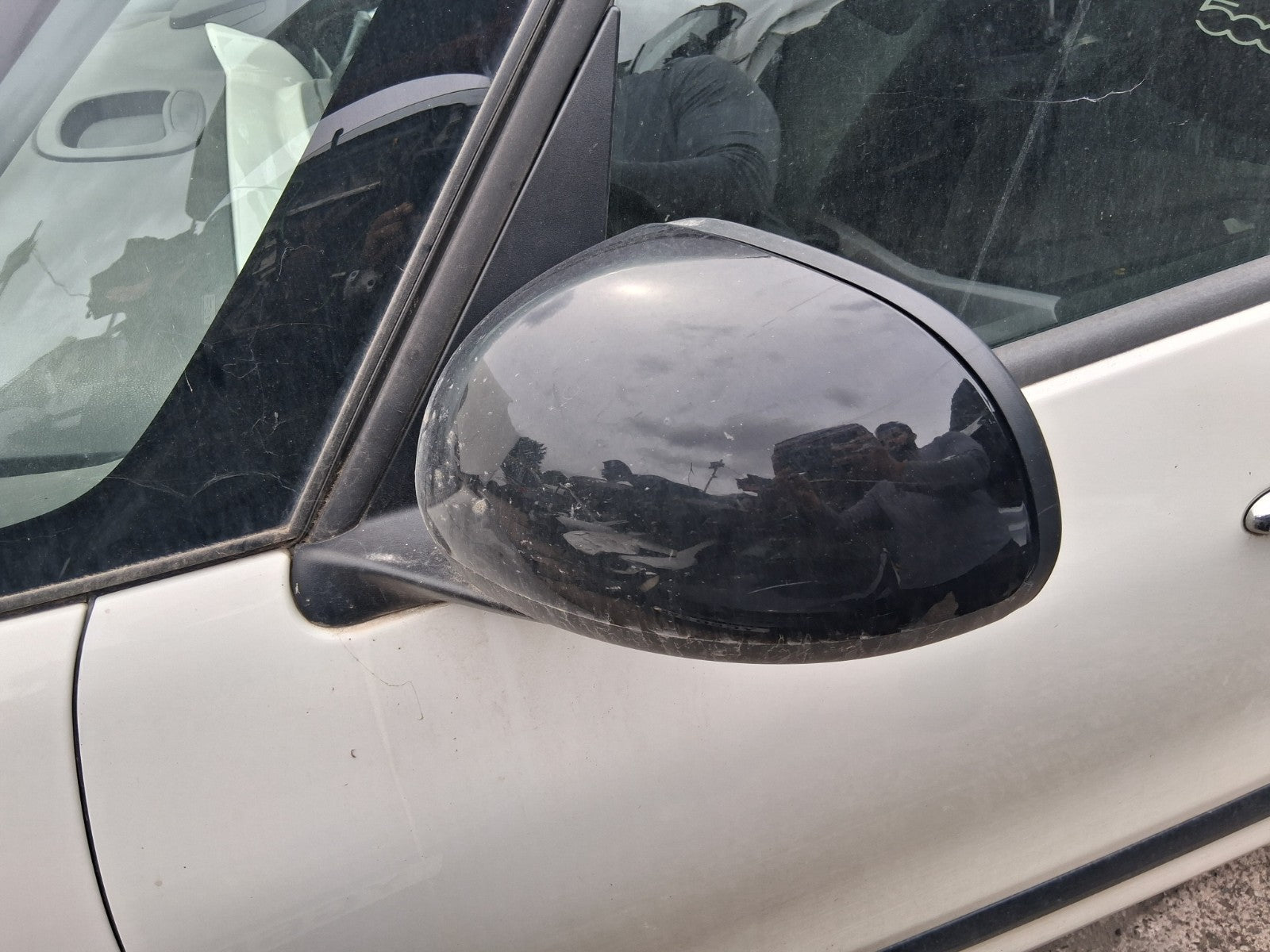2019 FIAT 500L URBAN NS PASSENGER SIDE FRONT MANUAL FOLD WING MIRROR BLACK