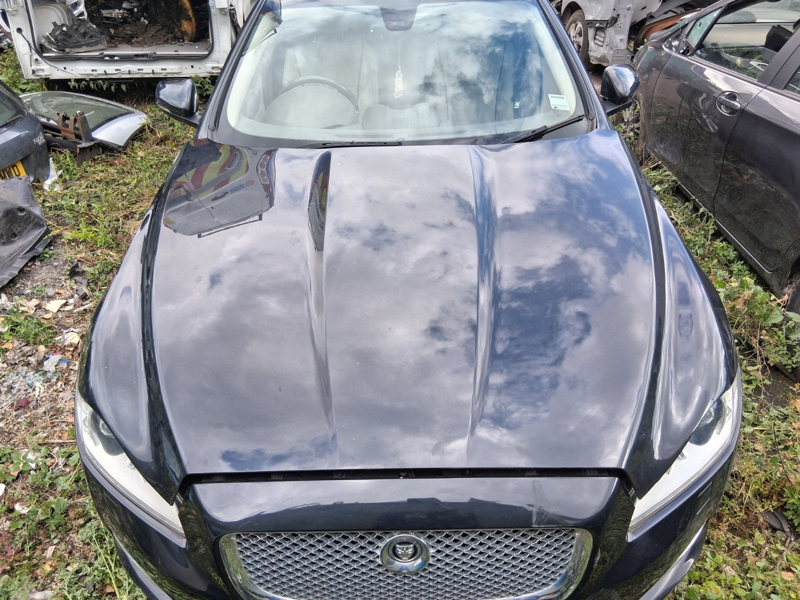 2012 JAGUAR XJ X351 FRONT BONNET HOOD PANEL BLACK MIDNIGHT BLACK MET PEF