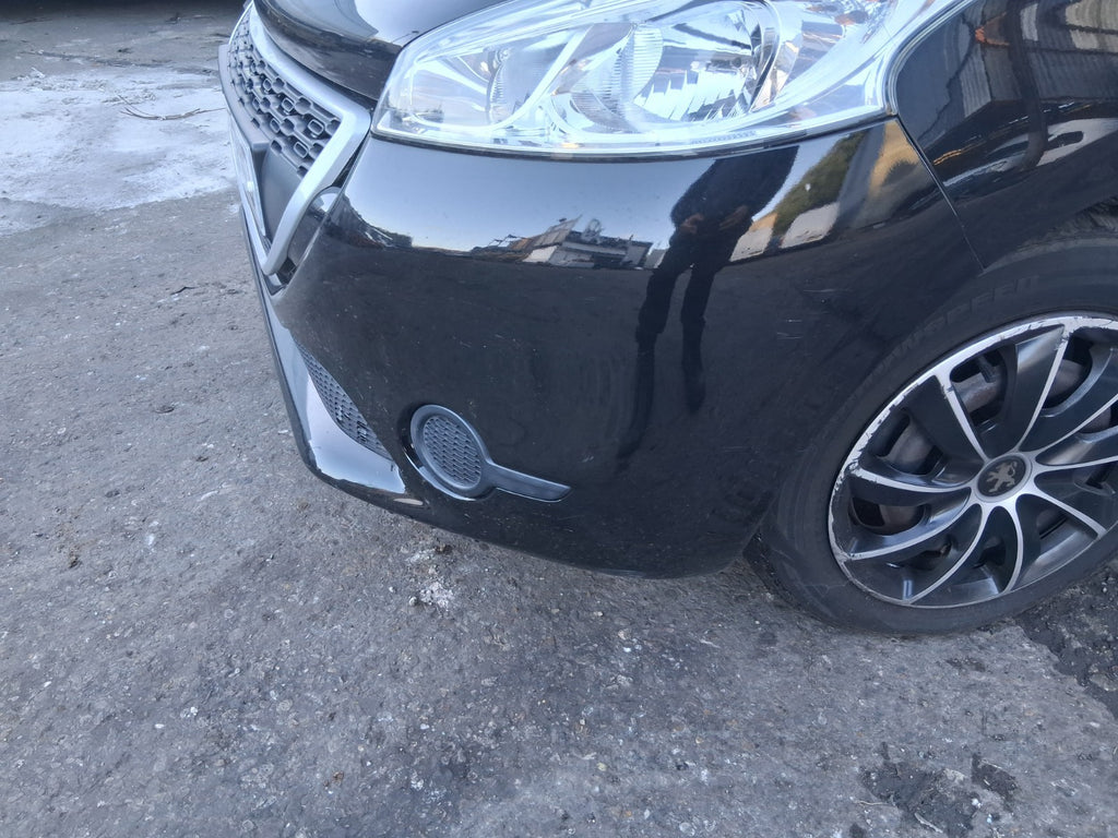 2014 PEUGEOT 208 COMPLETE FRONT BUMPER WITH GRILL PEARL BLACK KTV