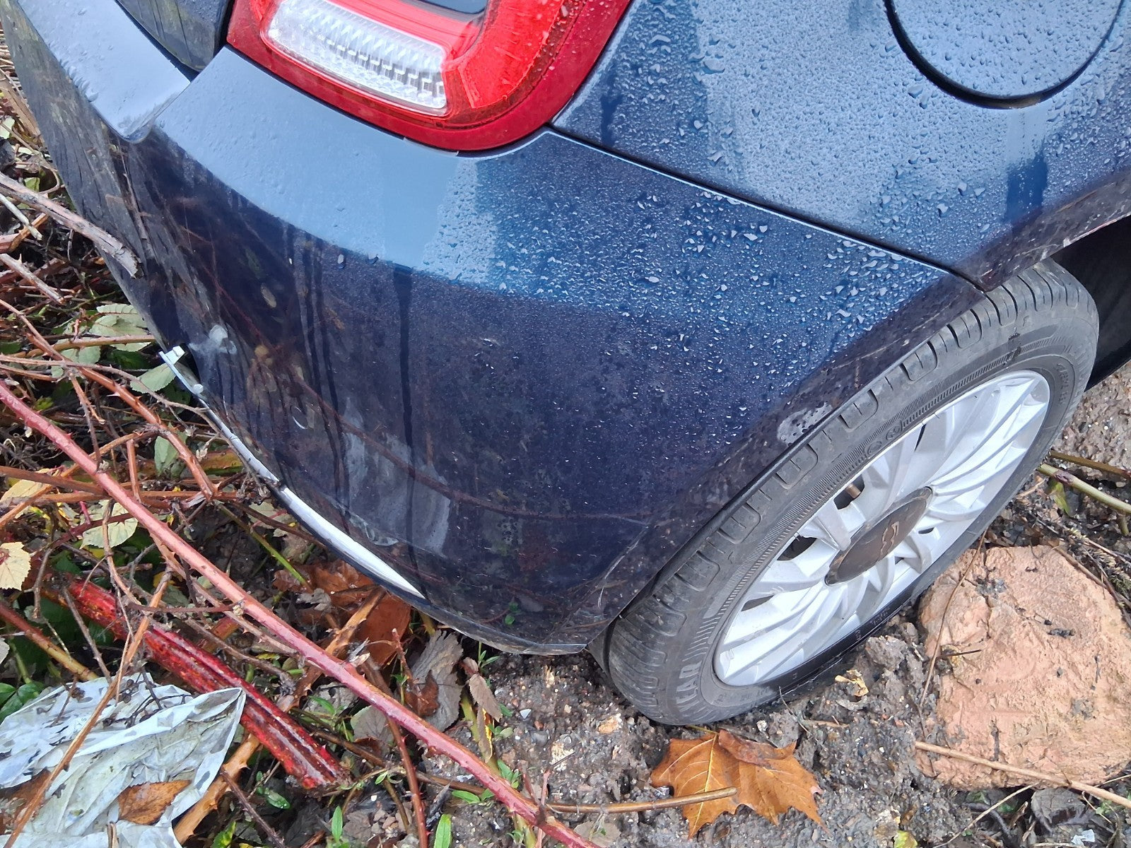 2023 FIAT 500 MHEV COMPLETE REAR BUMPER BLUE