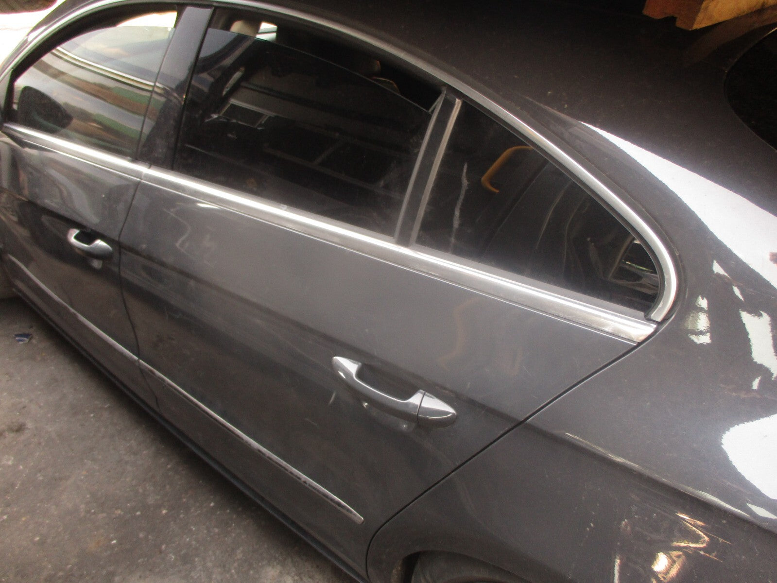 2012 VOLKSWAGEN PASSAT CC NSR PASSENGER SIDE REAR LEFT COMPLETE DOOR GREY LI7F