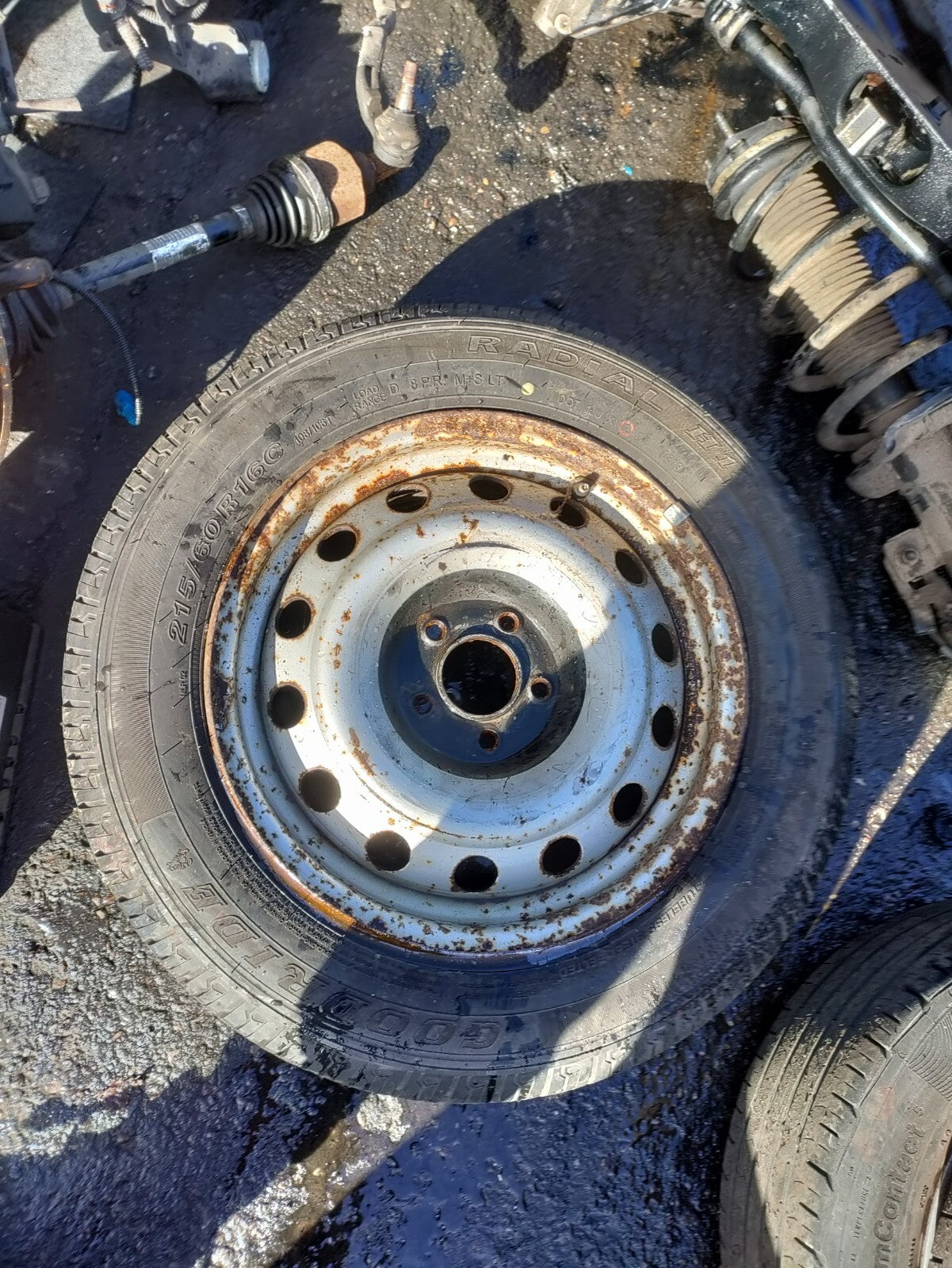 2007 PEUGEOT EXPERT MK2 16 INCH STEEL WHEEL WITH TYRE 215/60R16