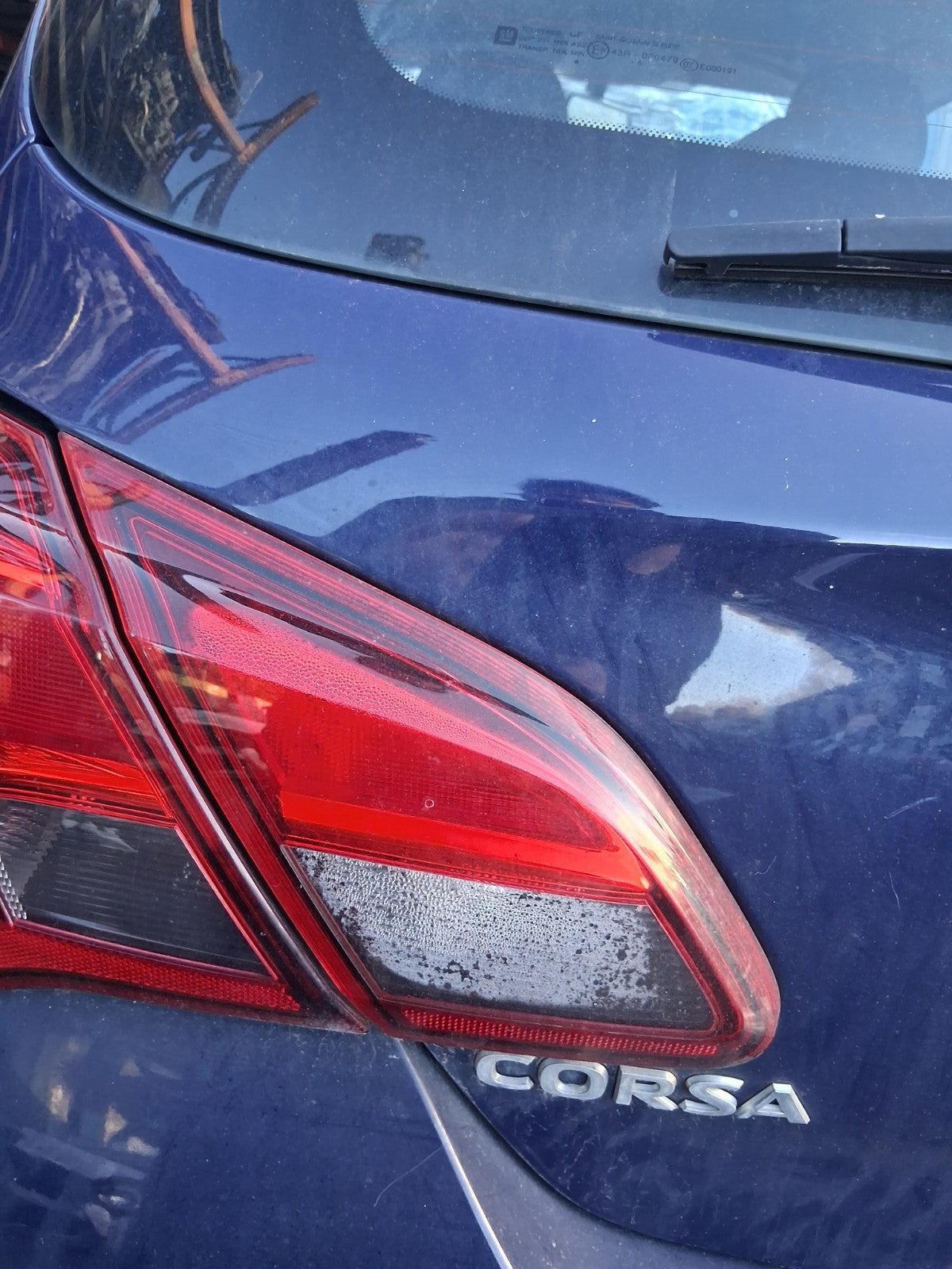 2016 VAUXHALL CORSA E NSR PASSENGER SIDE REAR LEFT INNER TAIL LIGHT
