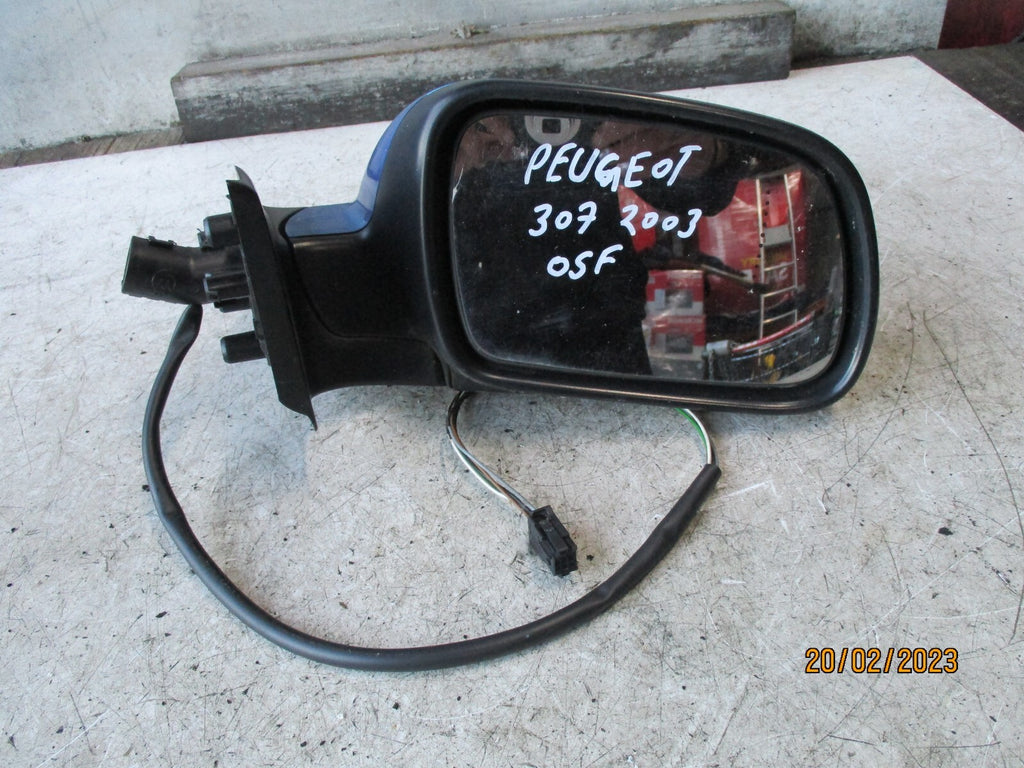 PEUGEOT 307 2003 OSF DRIVER SIDE WING MIRROR