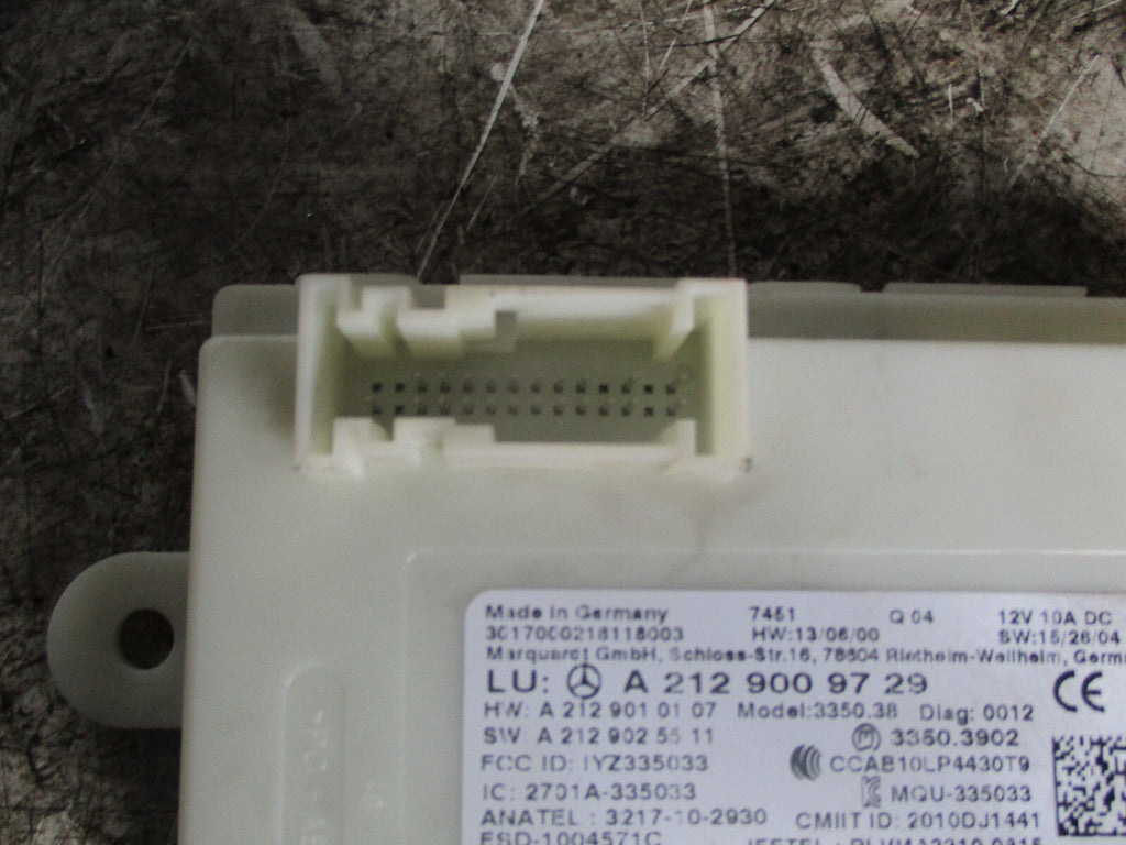 MERCEDES A CLASS 2014 KEYLESS CONTROL MODULE A2129009729