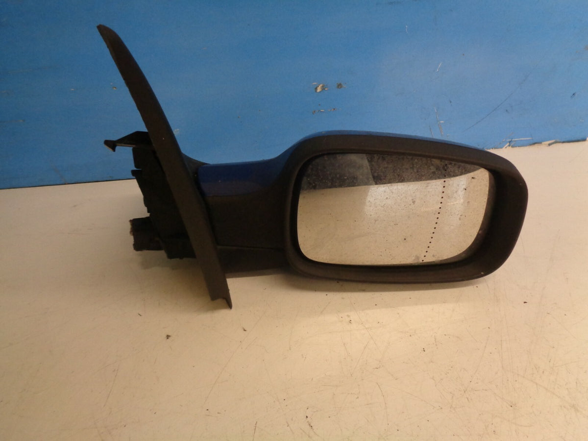 RENAULT MEGANE MK2 2007 OS DRIVER SIDE ELECTRIC WING MIRROR BLUE