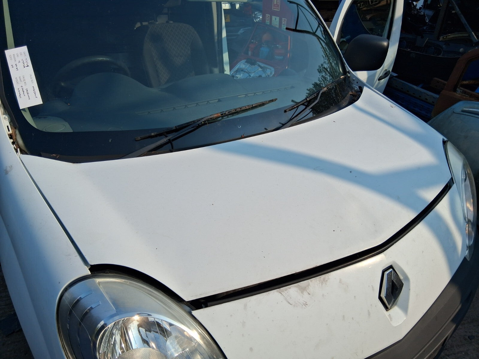 RENAULT KANGOO MK2 2010 FRONT BONNET HOOD PANEL WHITE