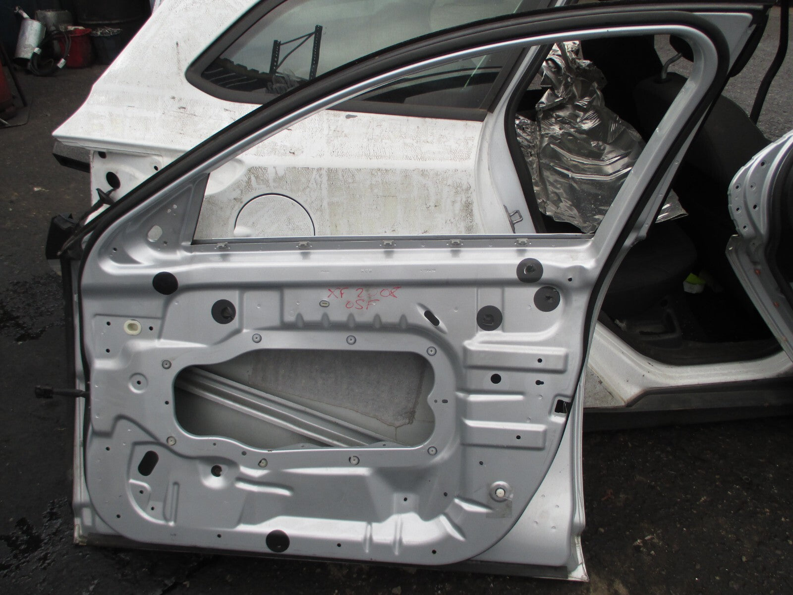 JAGUAR XF X250 2008 OSF DRIVER SIDE FRONT BARE DOOR SILVER