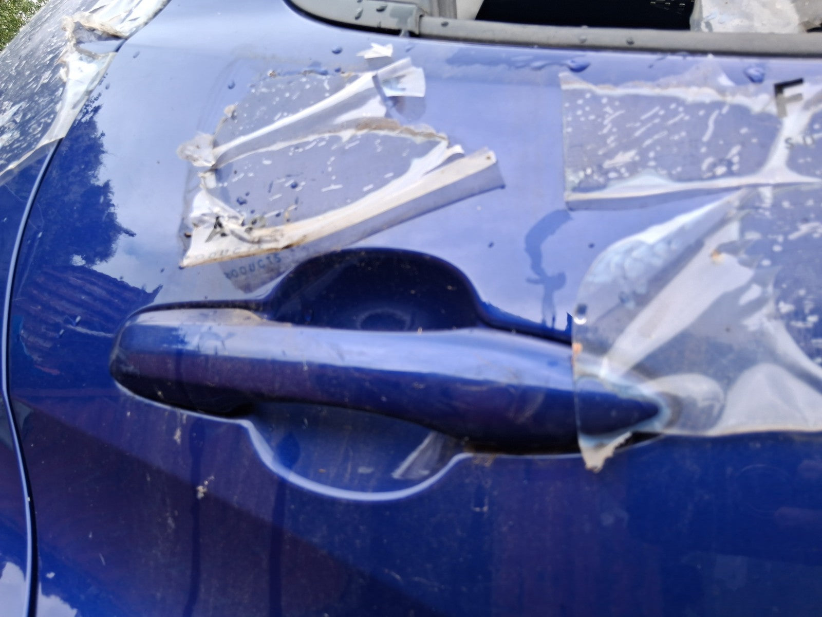 2023 TOYOTA YARIS MK4 OSR DRIVER SIDE REAR RIGHT EXTERIOR DOOR HANDLE BLUE