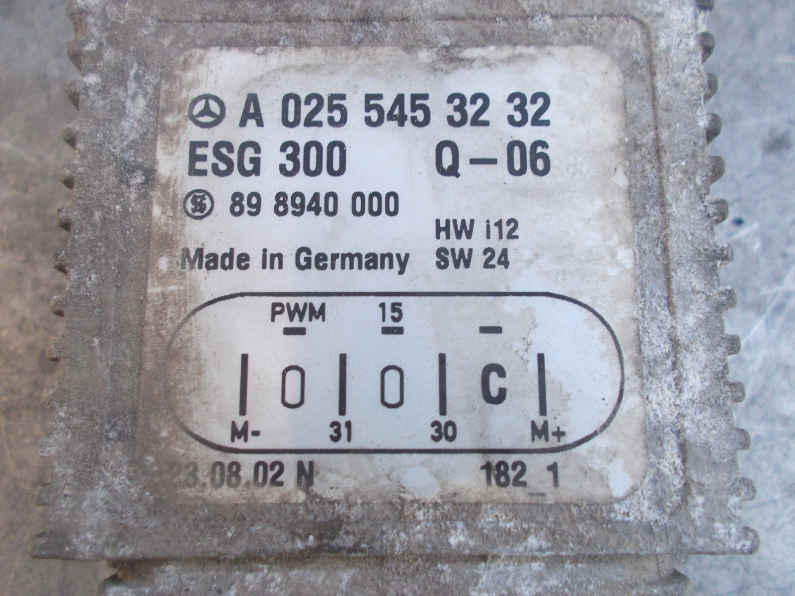 MERCEDES A CLASS W168 1997-2004 AUXILIARY FAN CONTROL MODULE A0255453232
