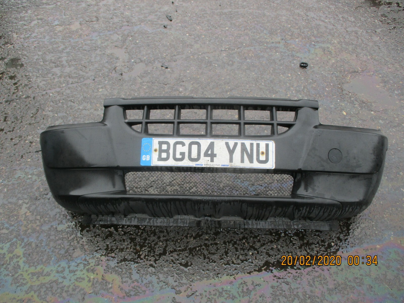 FIAT DOBLO 223 2004 MK1 FRONT COMPLETE BUMPER BLACK