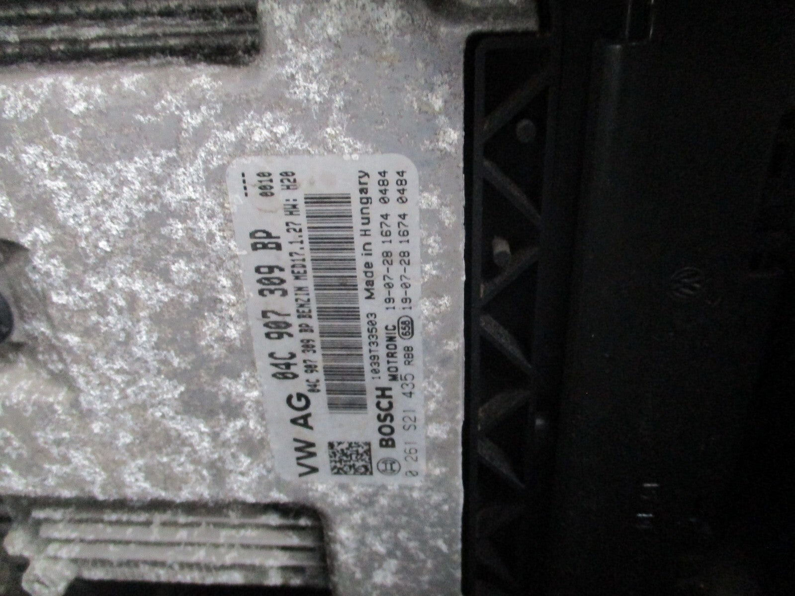 2019 SKODA FABIA MK3 NJ 1.0 PETROL ECU ENGINE CONTROL MODULE UNIT 04C907309BP