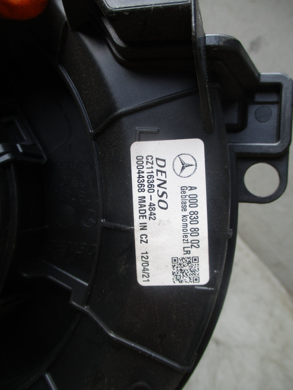 2021 MERCEDES SPRINTER W907 AIR CON HEATER BLOWER MOTOR  A0008308002