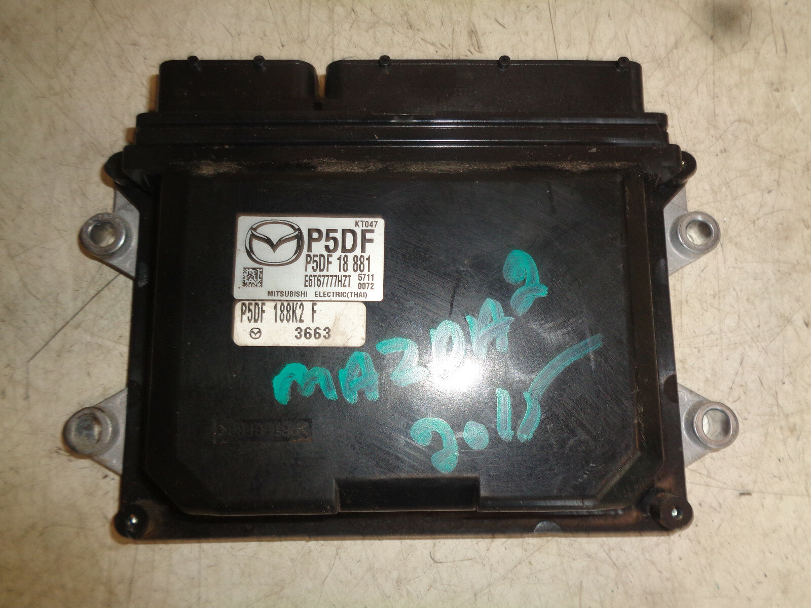 MAZDA 2 DJ MK3 2015 1.5 PETROL ECU ENGINE CONTROL UNIT MODULE P5DF18881