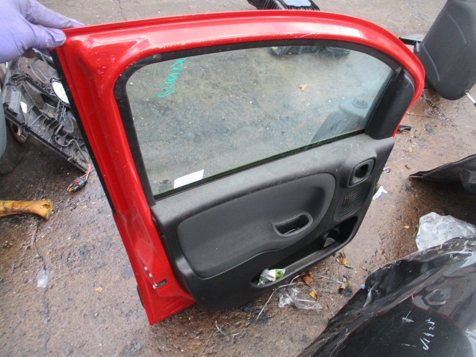 FIAT PANDA MK3 2019 NSF PASSENGER SIDE FRONT COMPLETE DOOR AMORE RED 078/A