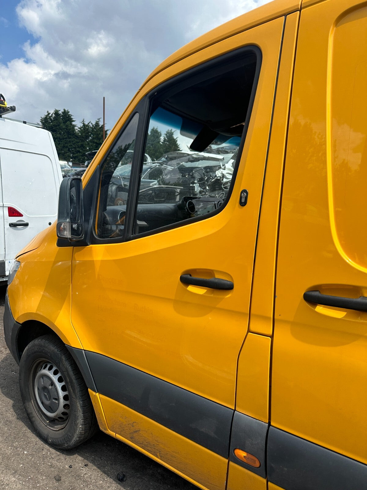 2019 MERCEDES SPRINTER W907 NSF PASSENGER SIDE FRONT DOOR BARE ORANGE