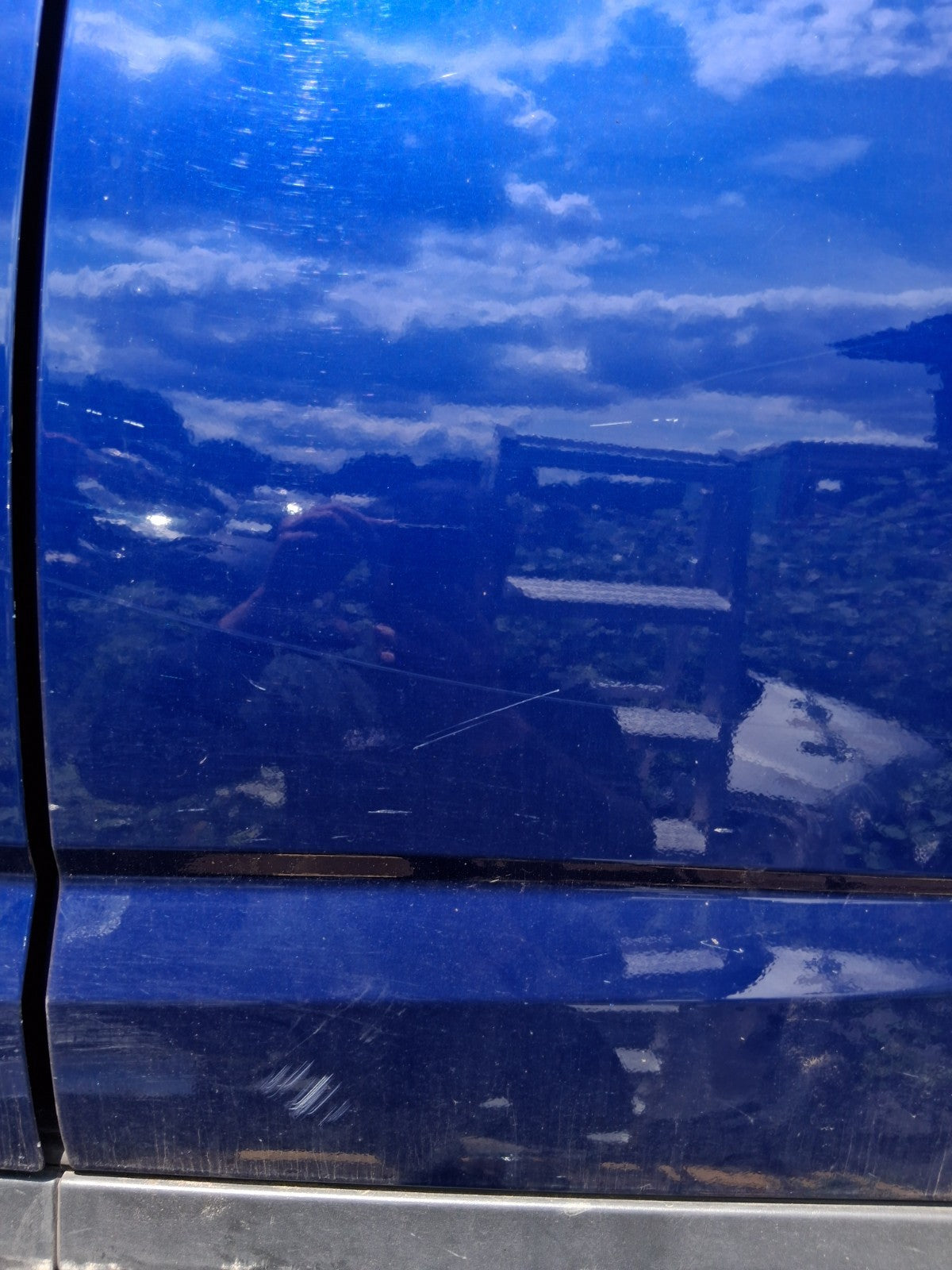 2015 FORD GRAND C MAX MK2 NSR PASSENGER REAR BARE SLIDING DOOR IMPACT BLUE HE