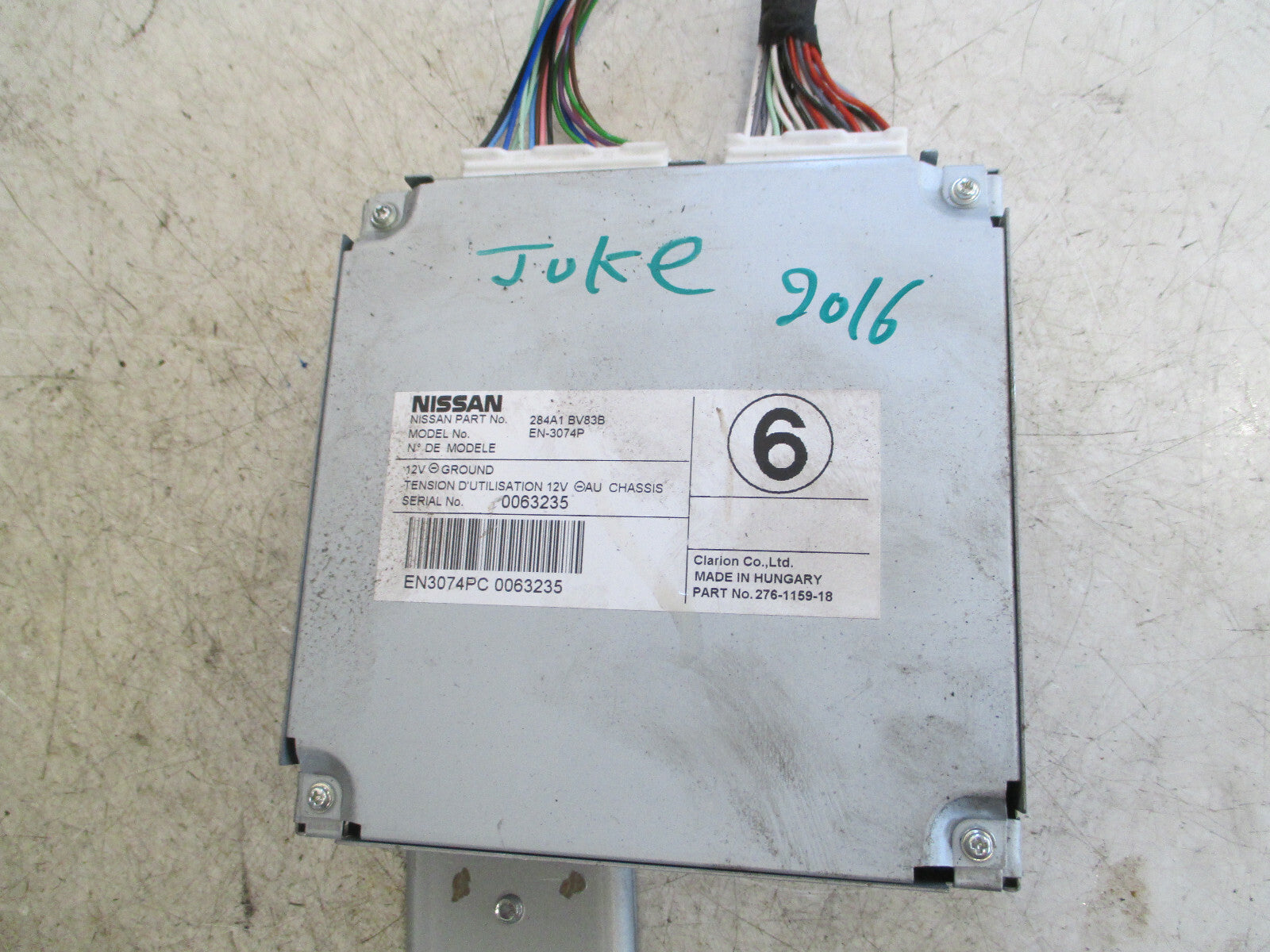 NISSAN JUKE F15 2016 CAMERA ECU ENGINE CONTROL MODULE 284A1BV83B
