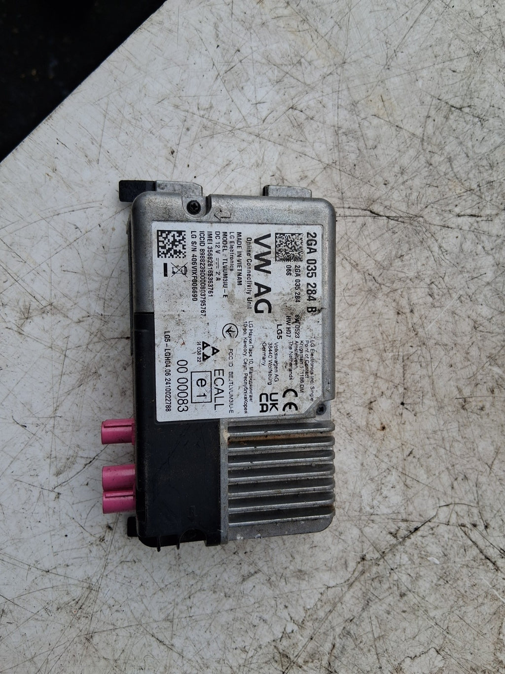 2024 AUDI A1 MK2 GB ONLINE CONNECTIVITY CONTROL MODULE 2GA035284B