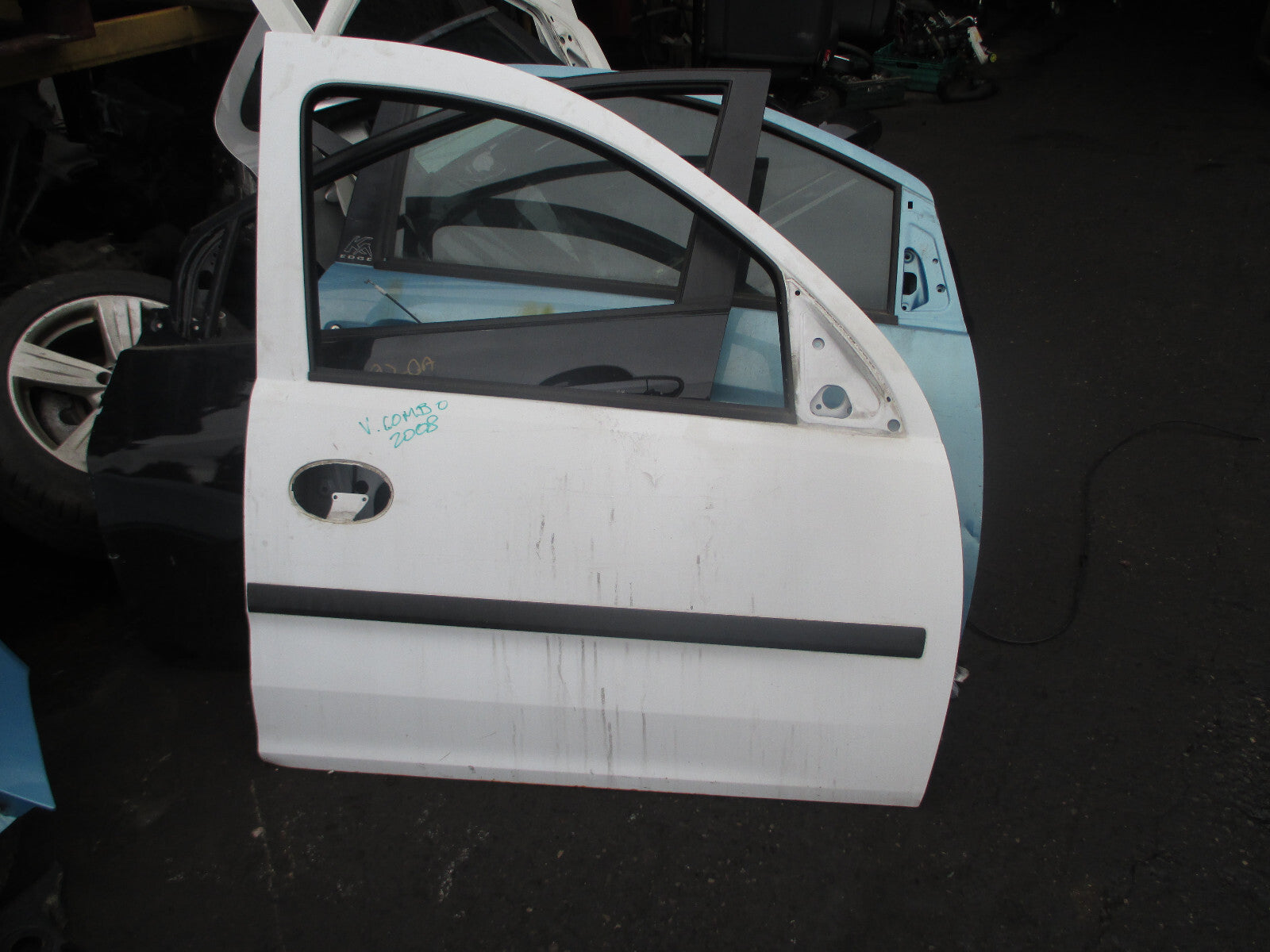 VAUXHALL COMBO C 2008 OSF DRIVER SIDE FRONT BARE DOOR SHELL WHITE
