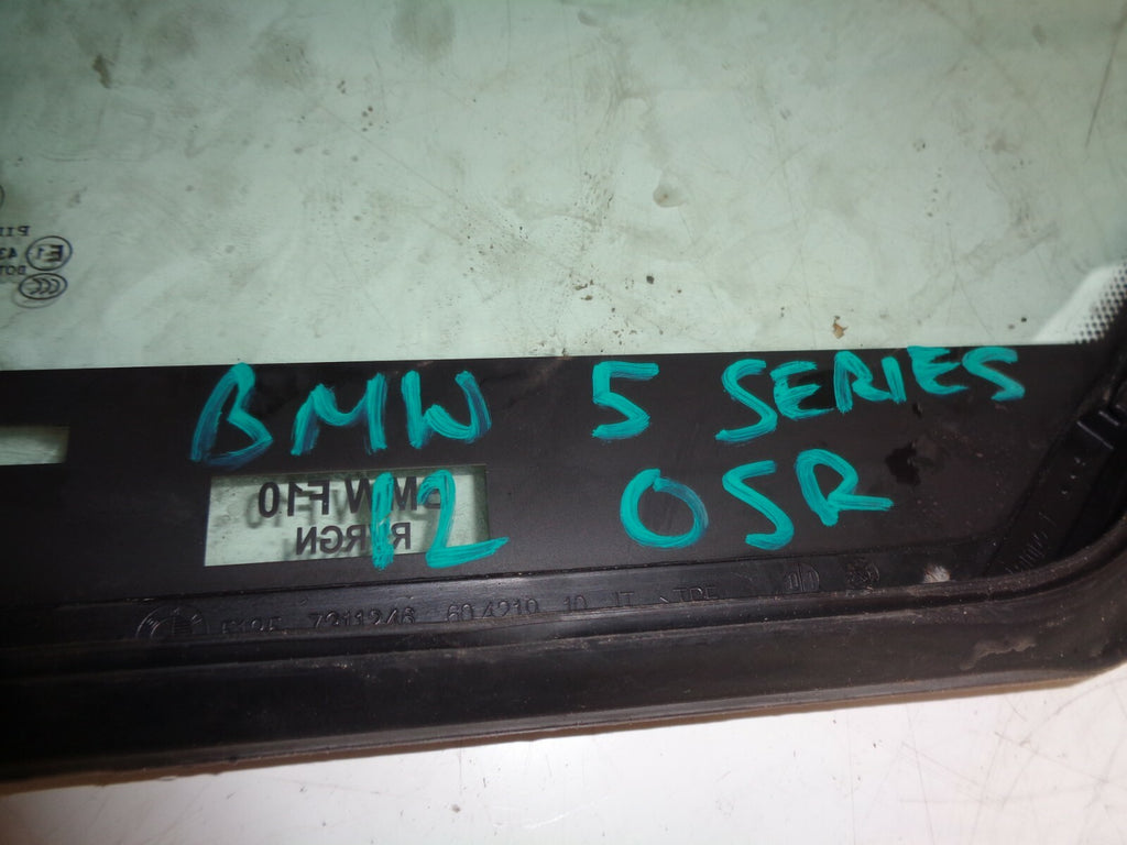BMW 5 SERIES 2012 F11 OSR DRIVER SIDE REAR QUARTER WINDOW GLASS E643R01582