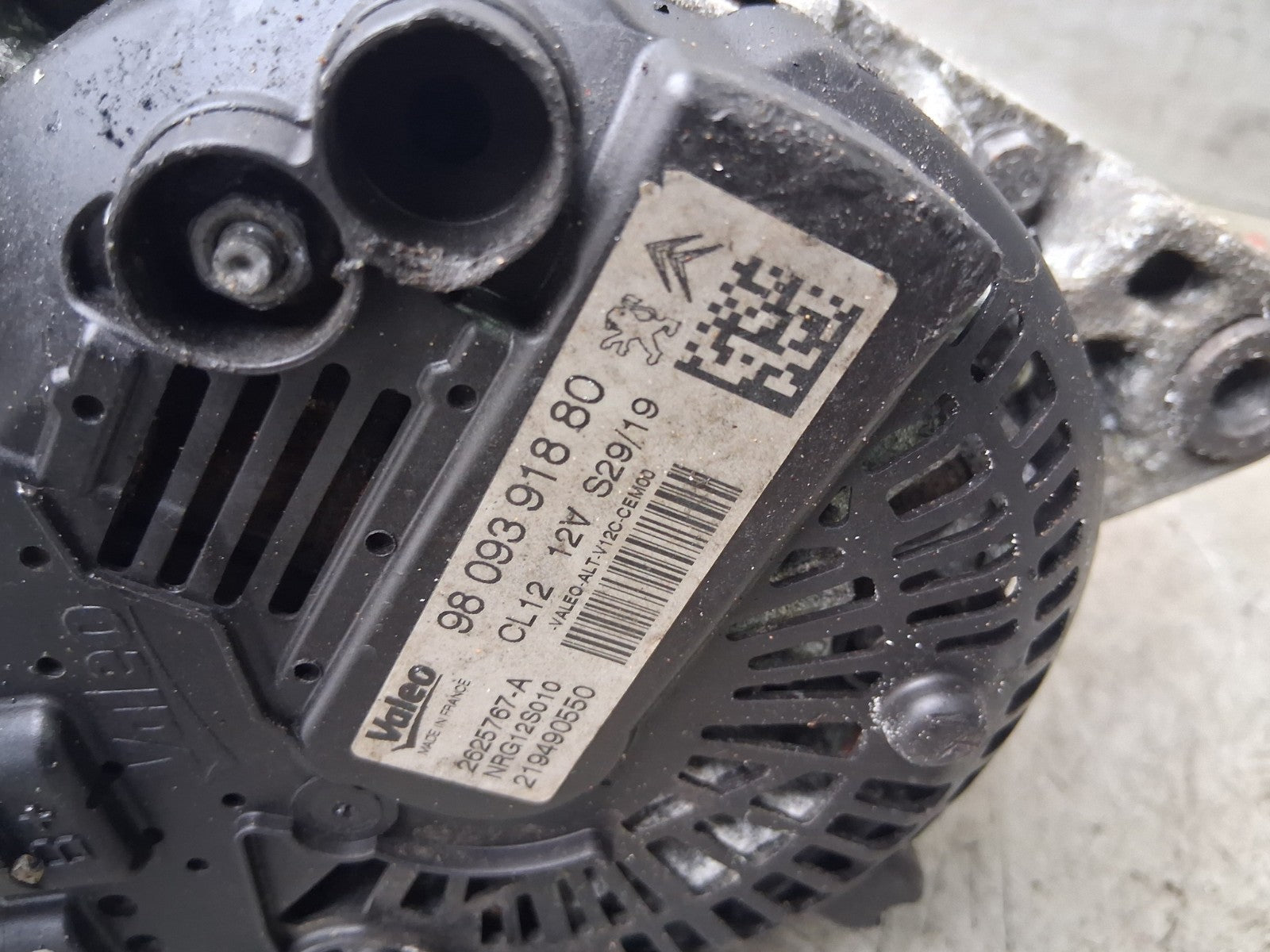 2021 CITROEN C4 MK3 ALTERNATOR 9809391880