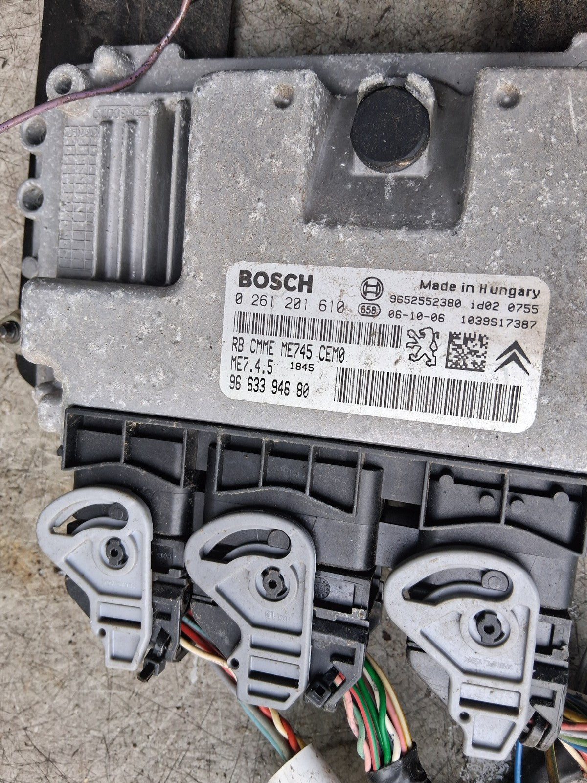 2006 PEUGEOT 307 ECU ENGINE CONTROL UNIT 9663394680