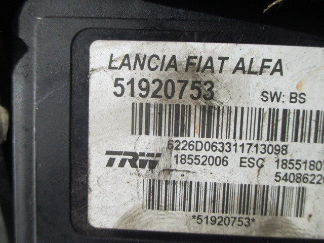 2013 FIAT 500L 1.3 DIESEL ABS PUMP CONTROL MODULE 51920753