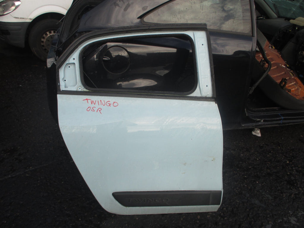 RENAULT TWINGO MK3 2017 OSR DRIVER SIDE REAR BARE DOOR LIGHT BLUE