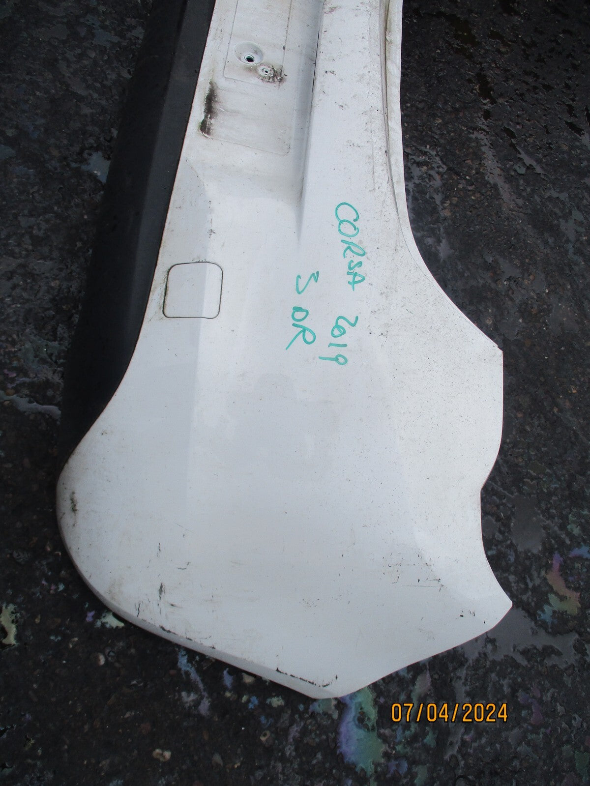 VAUXHALL CORSA E 2019 3 DOOR REAR COMPLETE BUMPER WHITE