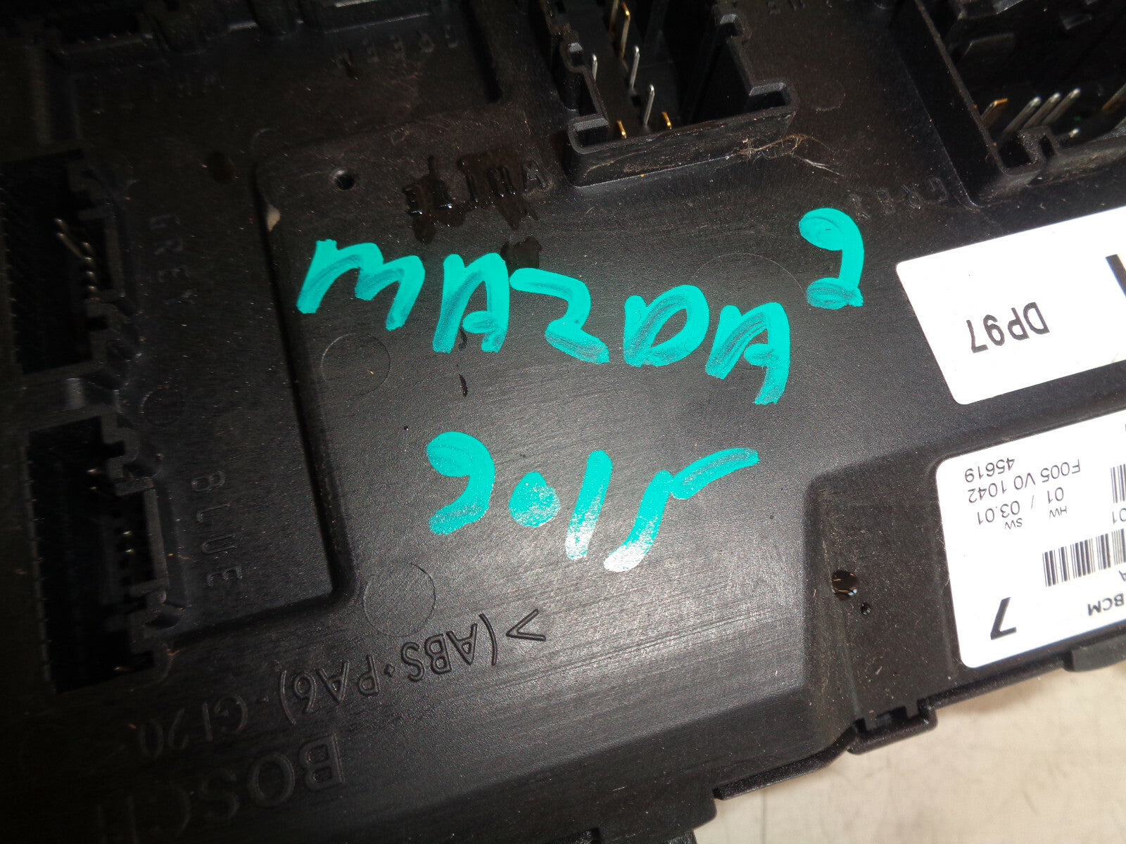 MAZDA 2 MK3 DJ 2015 1.5 PETROL BCM BODY CONTROL MODULE DP9767560A