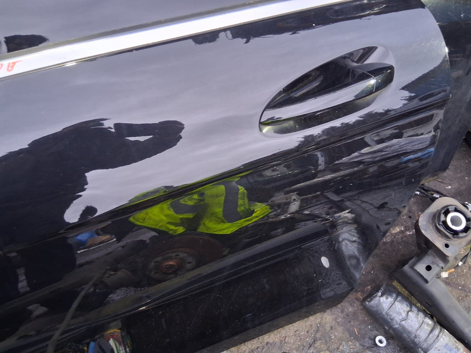 2015 MERCEDES W204 C CLASS COUPE NSF PASSENGER SIDE FRONT LEFT BARE DOOR BLACK