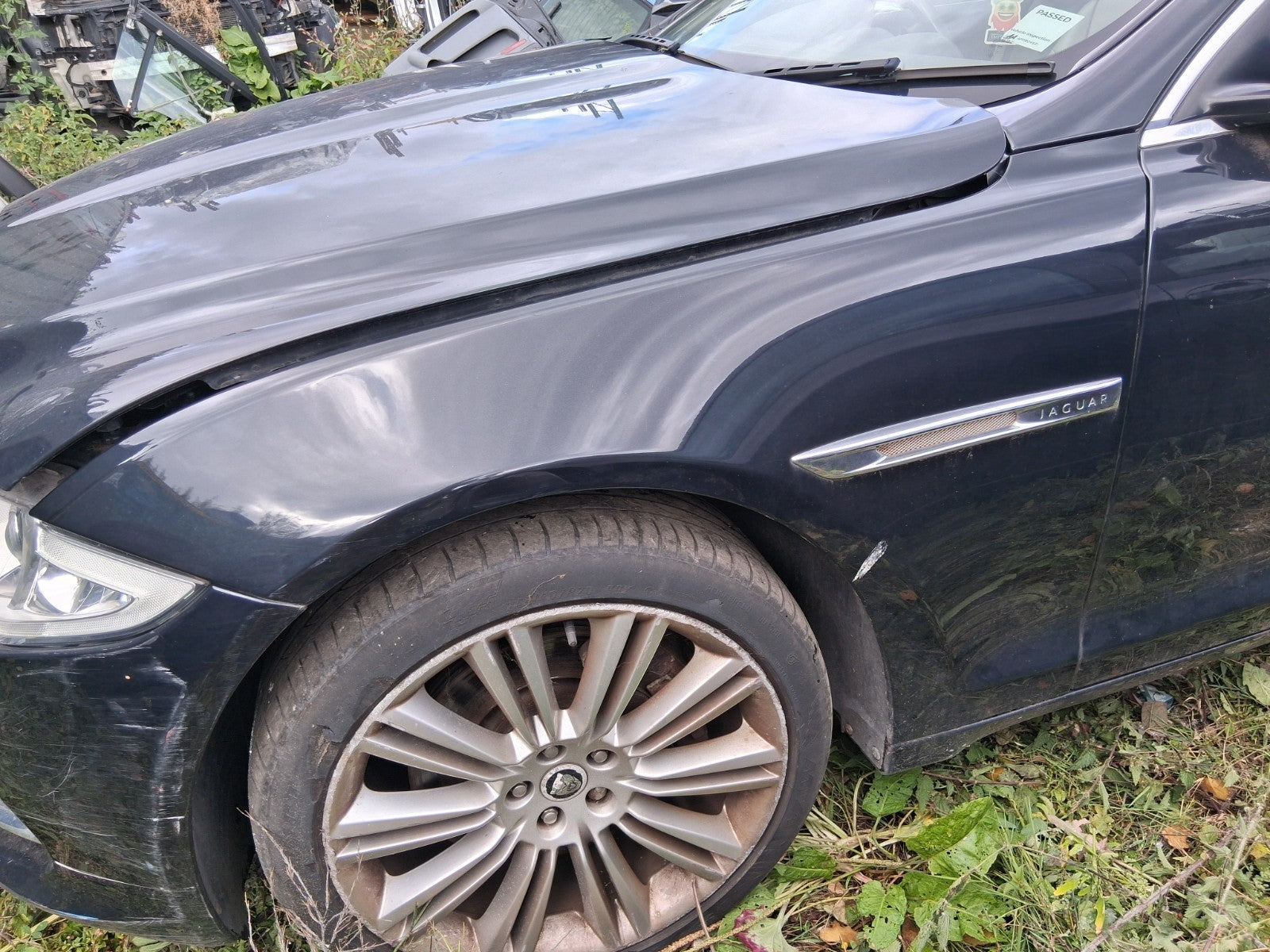 2012 JAGUAR XJ X351 NSF PASSENGER SIDE FRONT LEFT WING FENDER BLACK