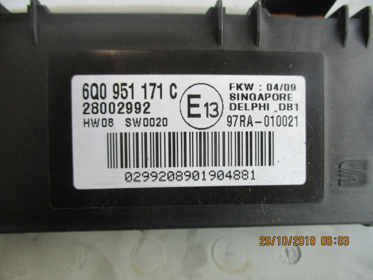 VW VOLKSWAGEN POLO 2005 INTERIOR ALARM SENSOR MODULE 6Q0951171C