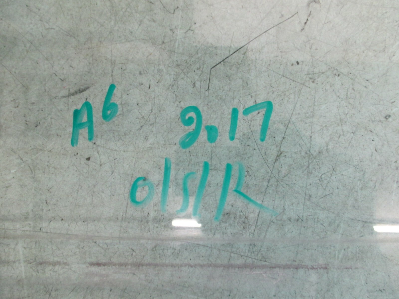 AUDI A6 2017 C7 OSR REAR DRIVER SIDE DOOR WINDOW GLASS