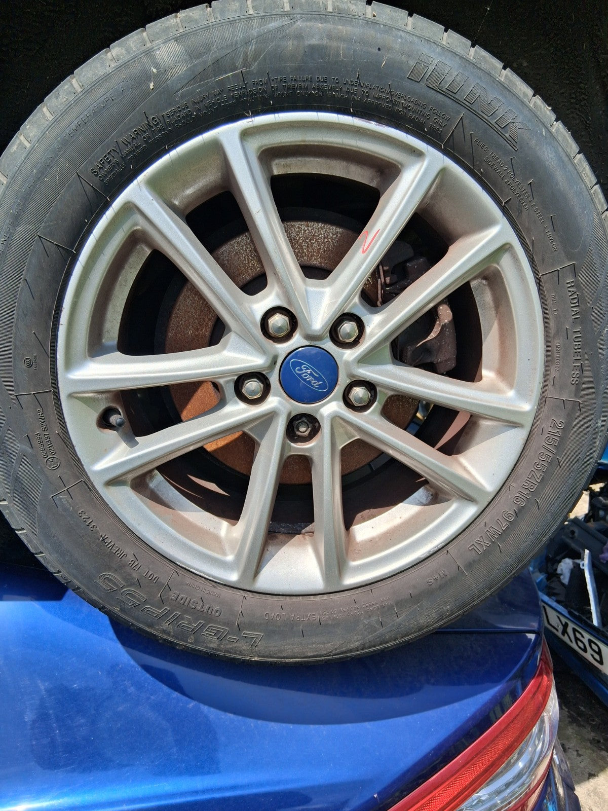2015 FORD GRAND C MAX MK2 16 INCH ALLOY WHEEL WITH TYRE 215/55R16