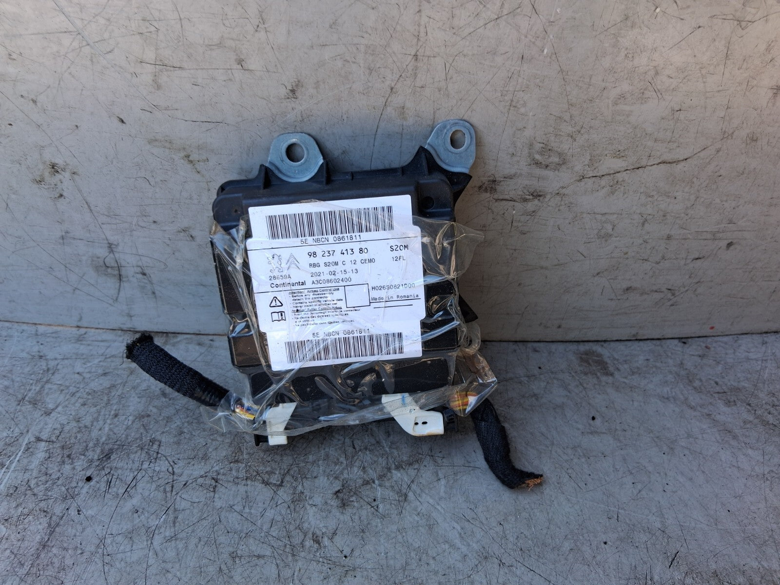 VAUXHALL CORSA F 2021 AIRBAG SRS CONTROL MODULE UNIT 9823741380