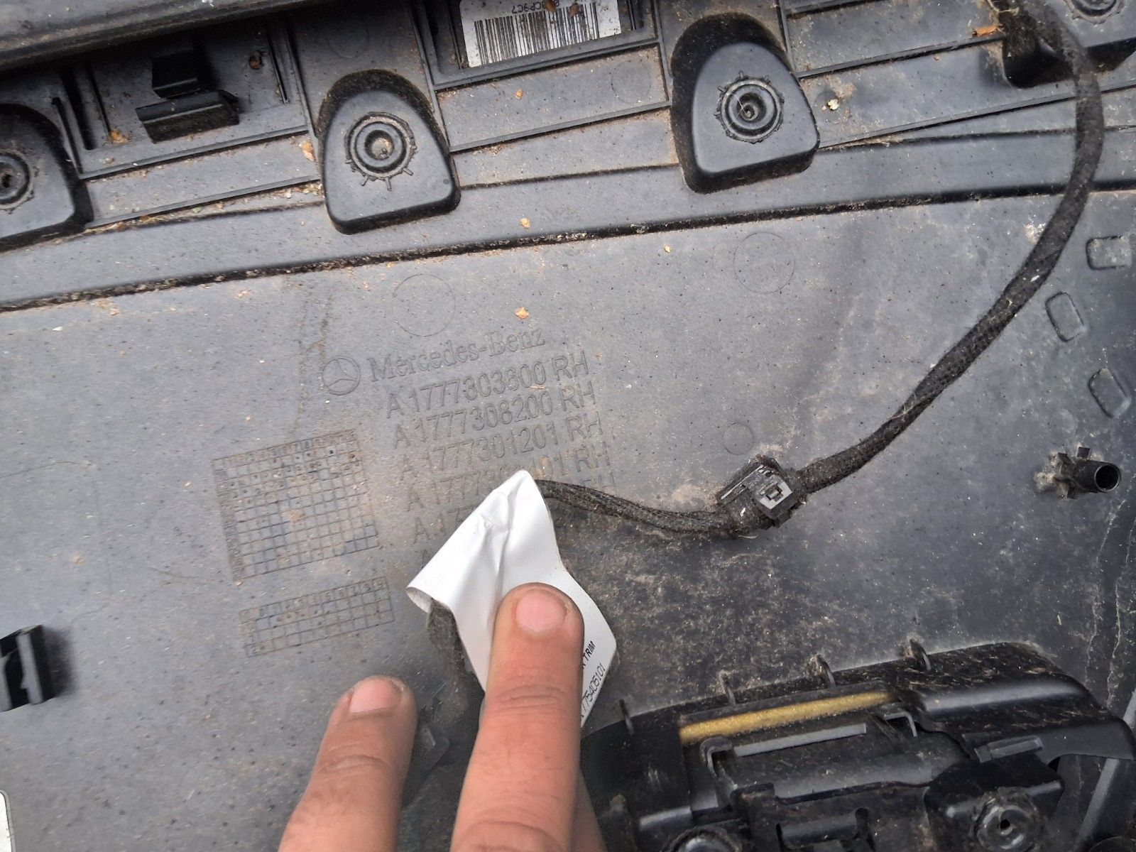 2021 MERCEDES A CLASS SALOON V177 OSR DRIVER REAR RIGHT DOOR CARD A1777204001